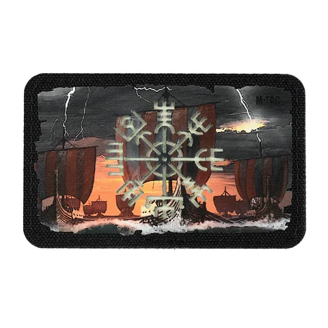 M-Tac Patch Vegvisir/Drakkar Rectangular (3 inches) image 1