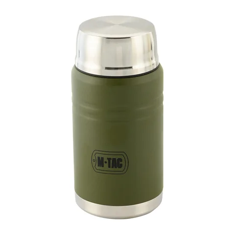 M-Tac Stainless 25 oz Thermos with folding spoon Olive image 1