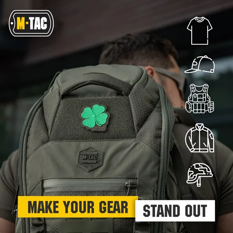 M-Tac Morale Patch Clover - Tactical Embroidered Military Badge with Hook Fastener Backing image 5