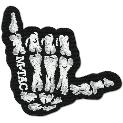 M-Tac Morale Patch Shaka Hand - Tactical Embroidered Military Badge with Hook Fastener Backing image 1