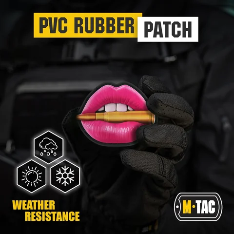 M-Tac Patch Pink Lips with Bullet PVC image 3