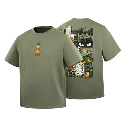 M-Tac T-Shirt Orange Cat Cotton Hard image 1