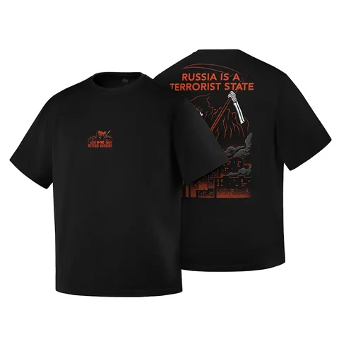 M-Tac T-Shirt Russia Is a Terrorist State Cotton Hard Oversize image 1